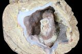 Crystal Filled Dugway Geode (Polished Half) - Utah #176742-1